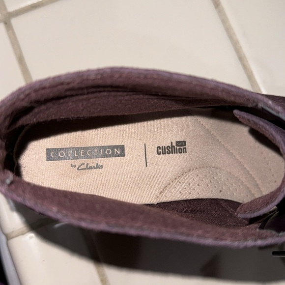 Clarks Suede Hazen Charm Lace Up Bootie - Purple - Size 8.5 - Picture 7 of 9